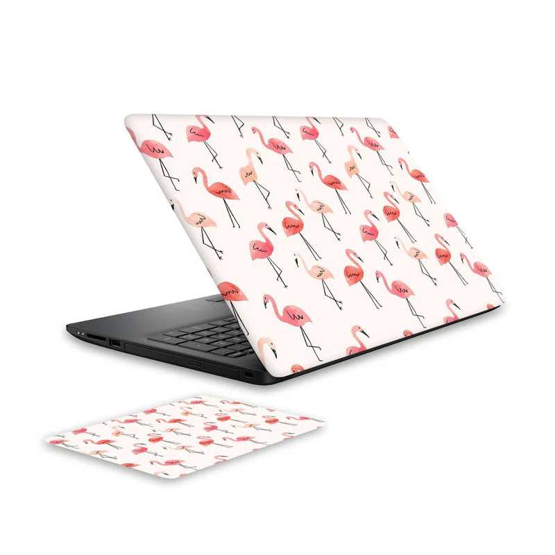 Flamingo 2 Laptop Skin and Mouse Pad Combo