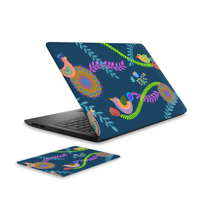 Floral Art 2 Laptop Skin and Mouse Pad Combo