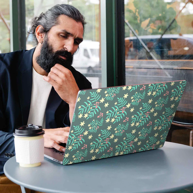 Floral Green Laptop Skins - Image 2