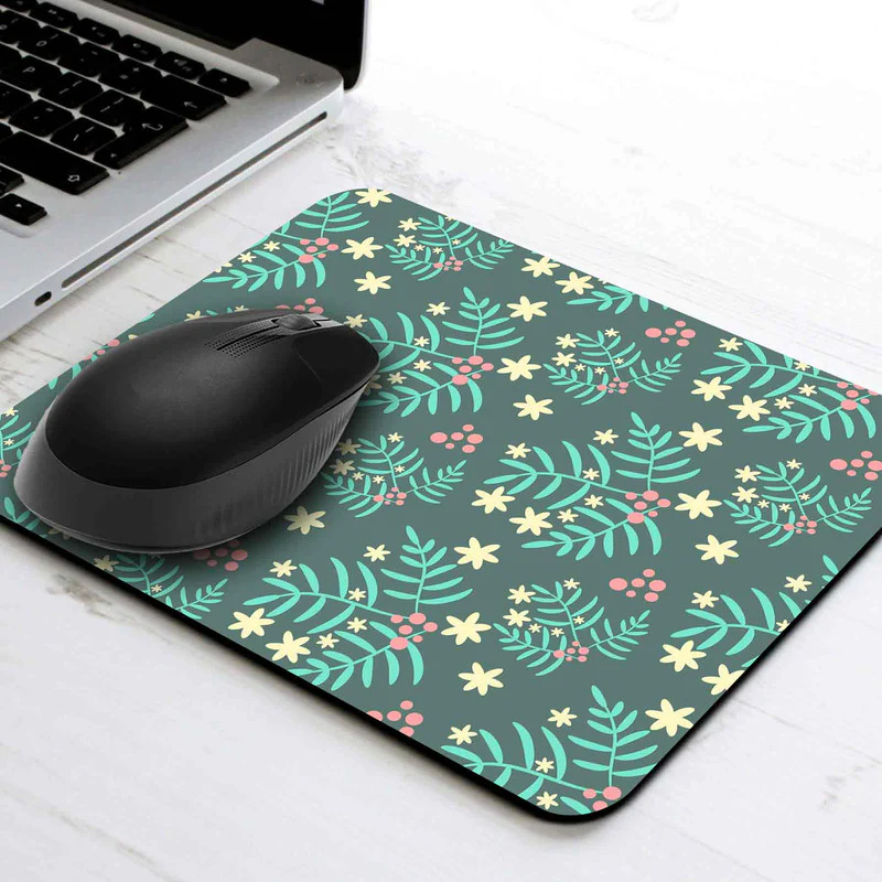 Floral Green Mouse Pad