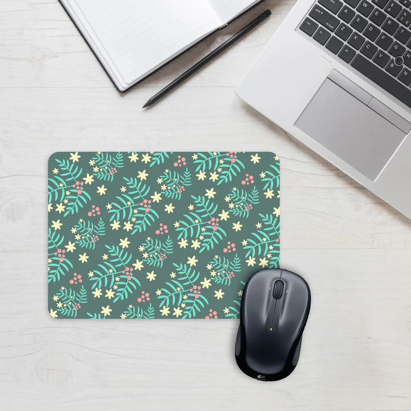 Floral Green Mouse Pad - Image 2