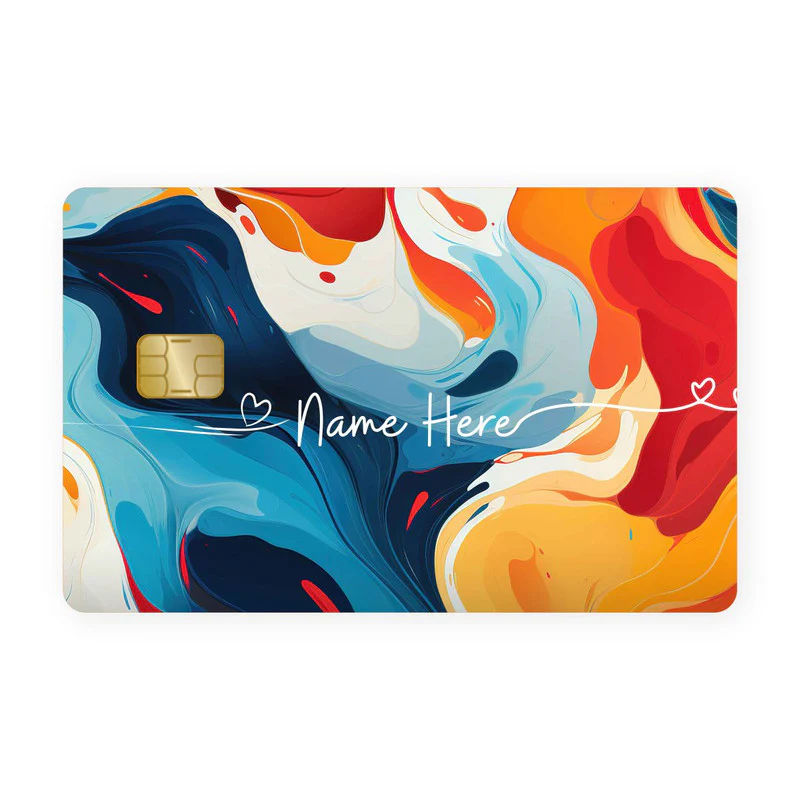 Fluid Waves Custom Name Card Skin - Image 2