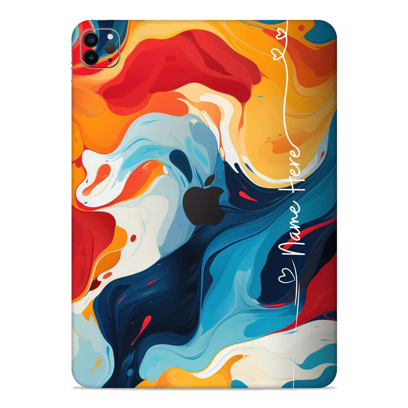 Fluid Waves Custom Name Ipad Skin