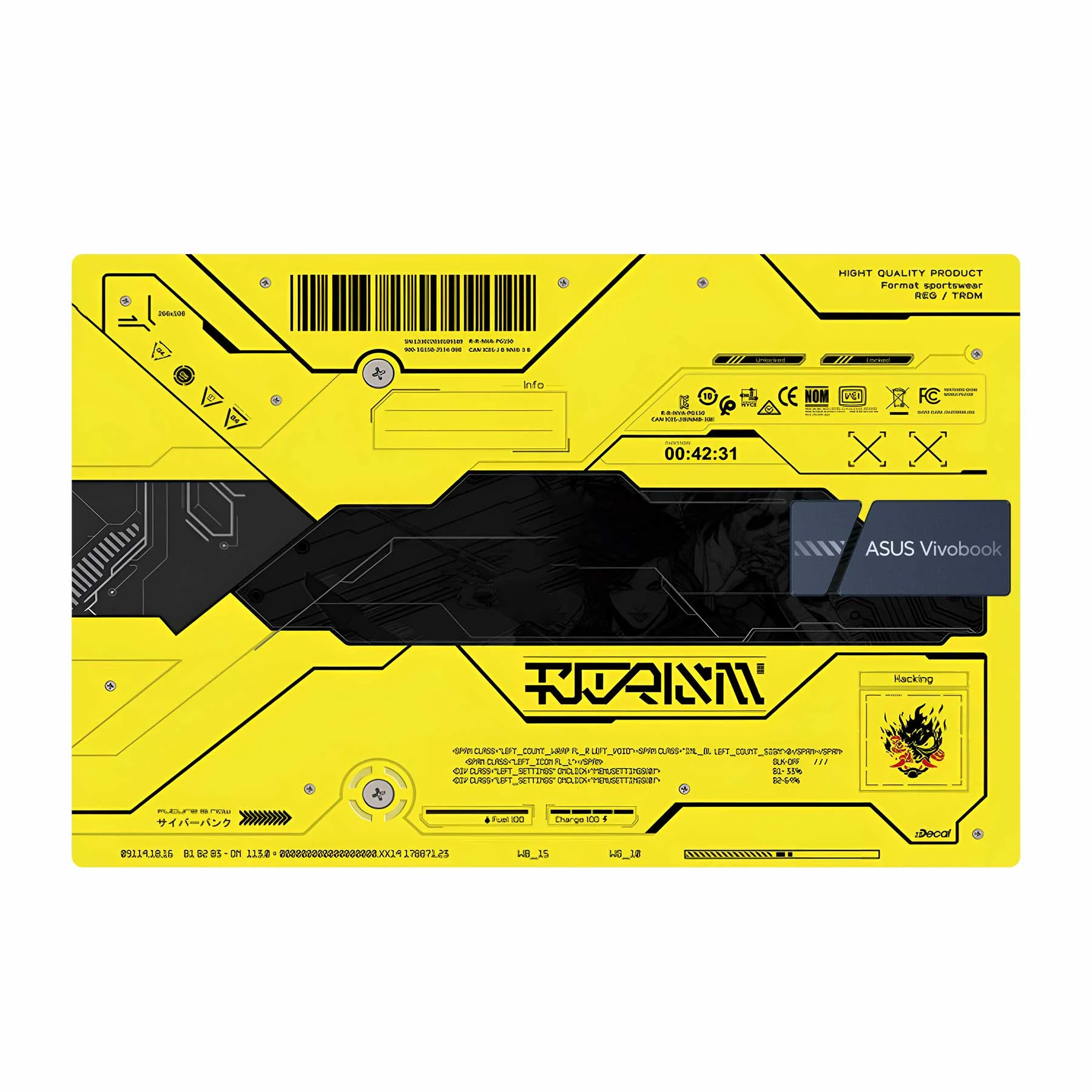 Futuristic Cyber Hood Asus Vivobook Pro M3500QC (2021) Laptop Skin