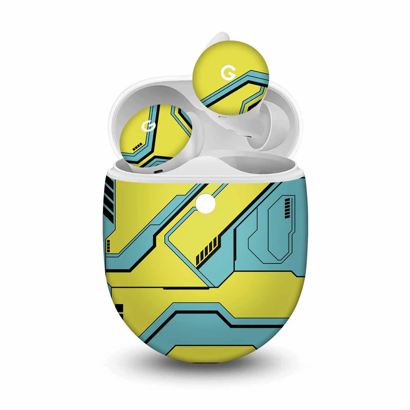 Techy Cyber Yellow Google Pixel Buds Skin
