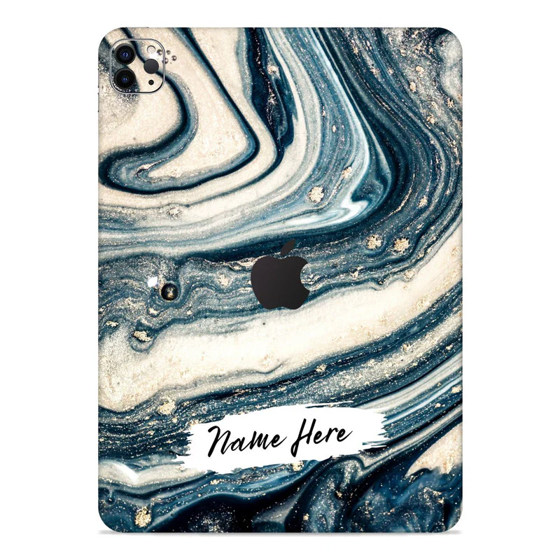 Glitter Marble Custom Name Ipad Skin