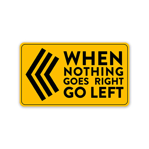Go Left Car Sticker