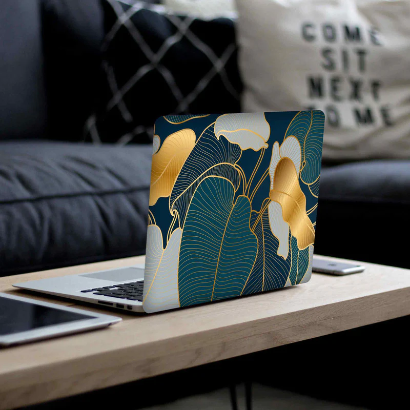 Golden Floral Laptop Skins - Image 3