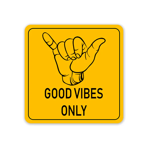 Good Vibes Only Car Sticker - Image 2