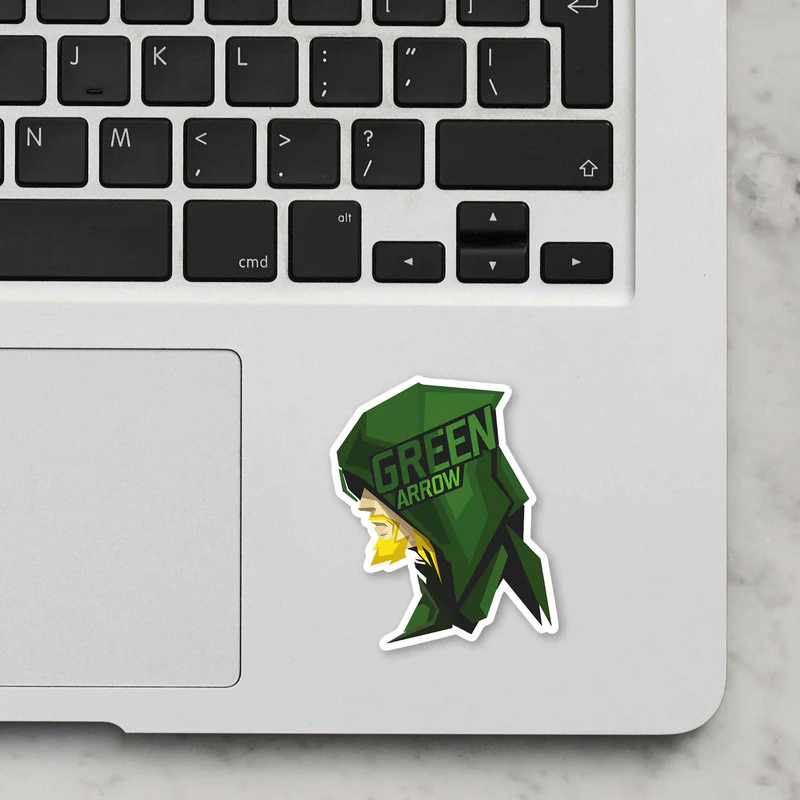 Green Arrow Laptop Sticker - Image 2