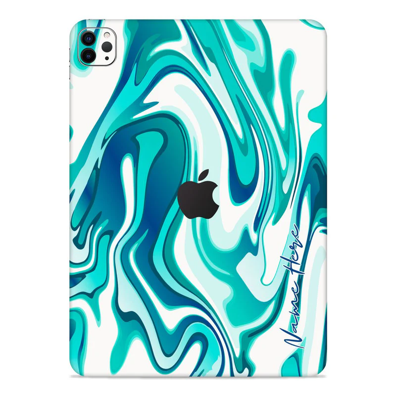 Green Coral Custom Name Ipad Skin