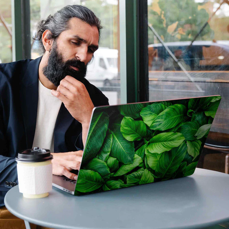 Green Leaves Laptop Skins - Image 2