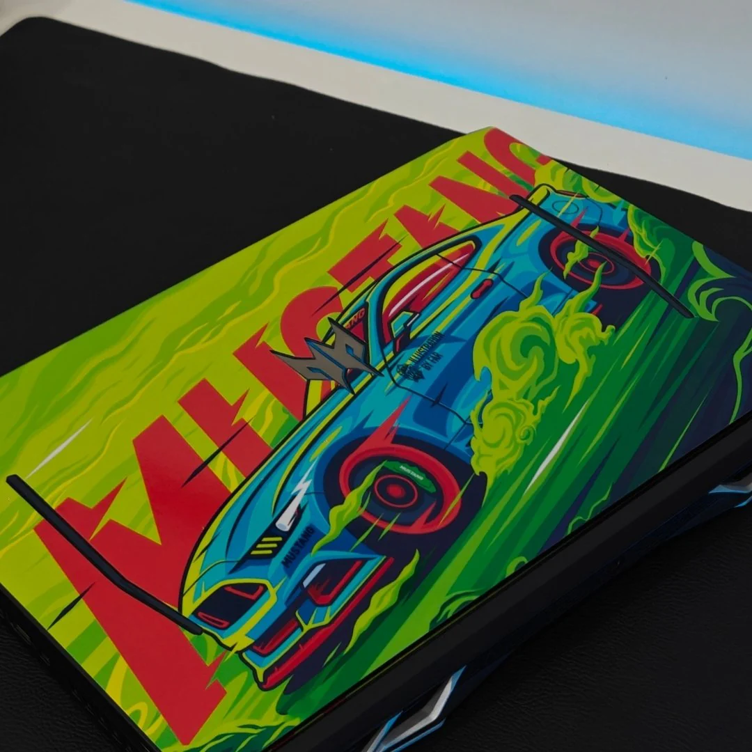 Green Mustang 3D Laptop Skins - Image 2