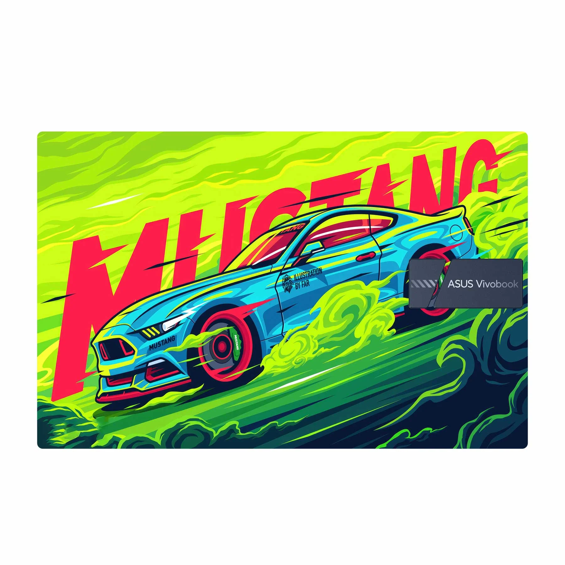 Green Mustang Asus Tuf Gaming F17 FX706 Laptop Skin