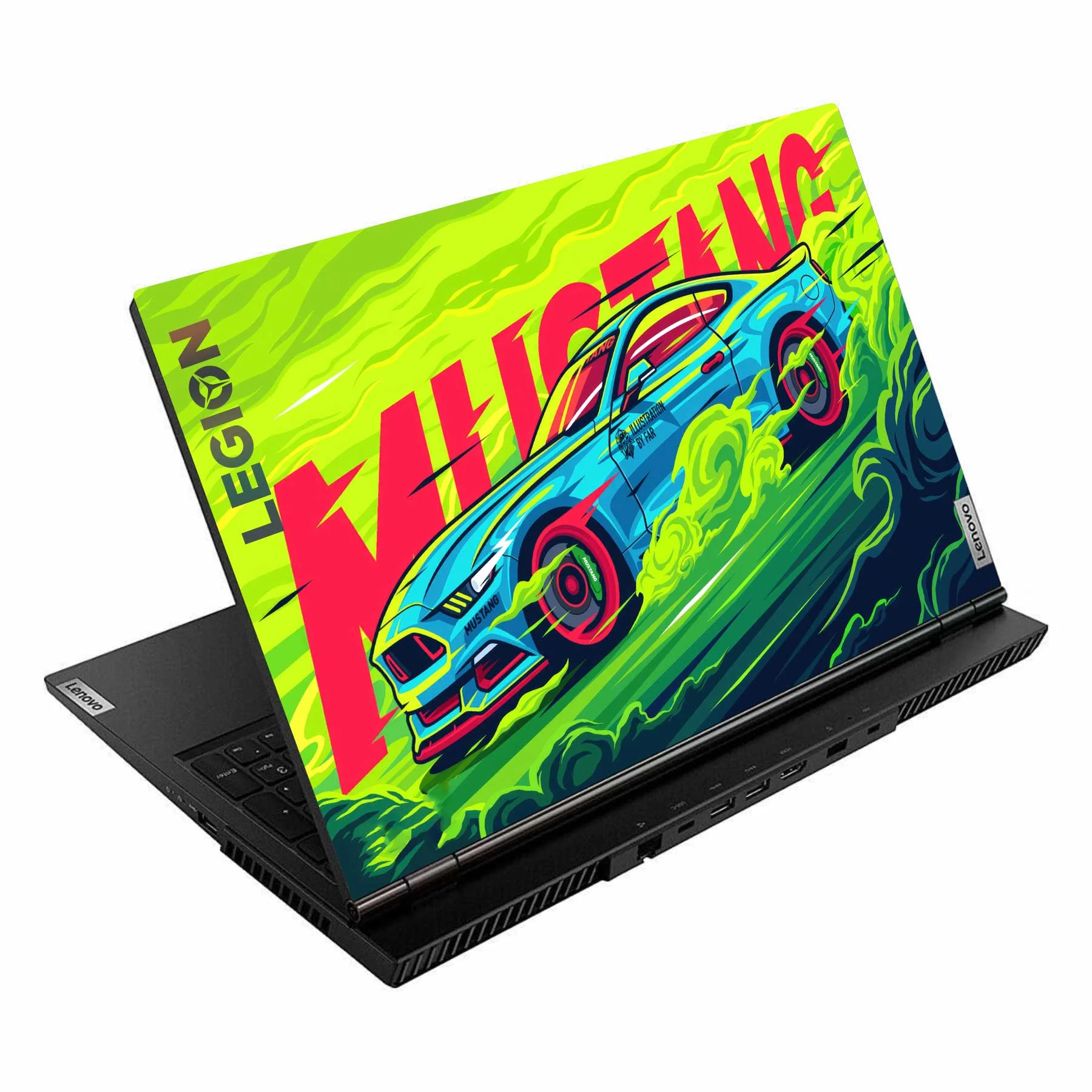 Green Mustang Ideapad Gaming 3 15ARH7 15IAH7 Laptop Skin