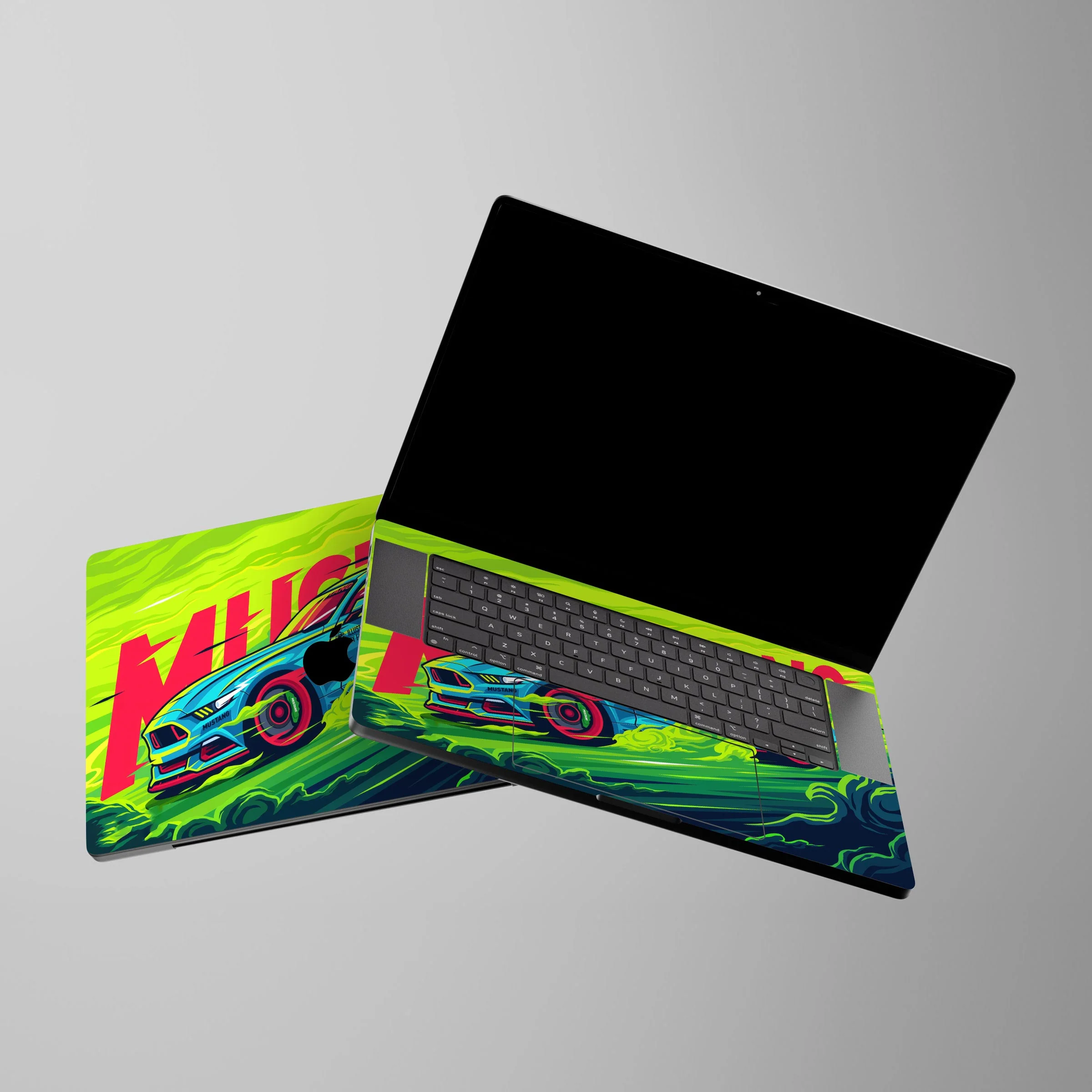 Green Mustang MacBook Skin