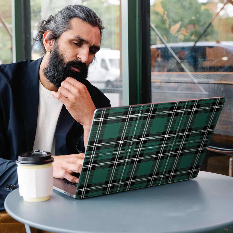 Green Squares Laptop Skins - Image 2