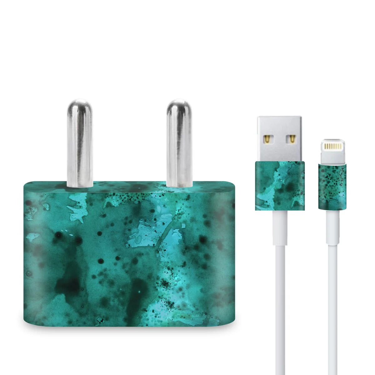 Green Waterpaint Charger Skin - Image 3