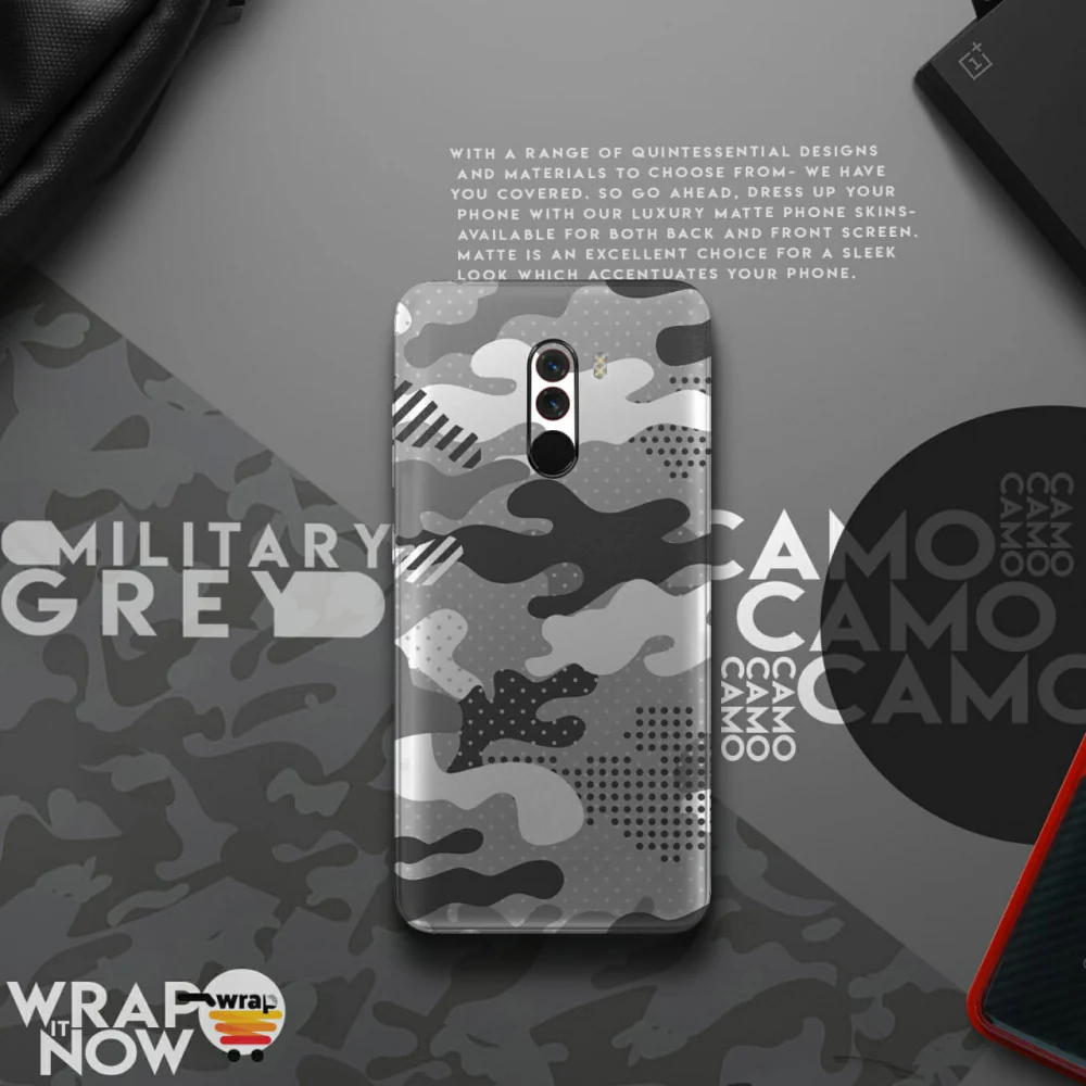 Military Grey Camo Mobile Skin