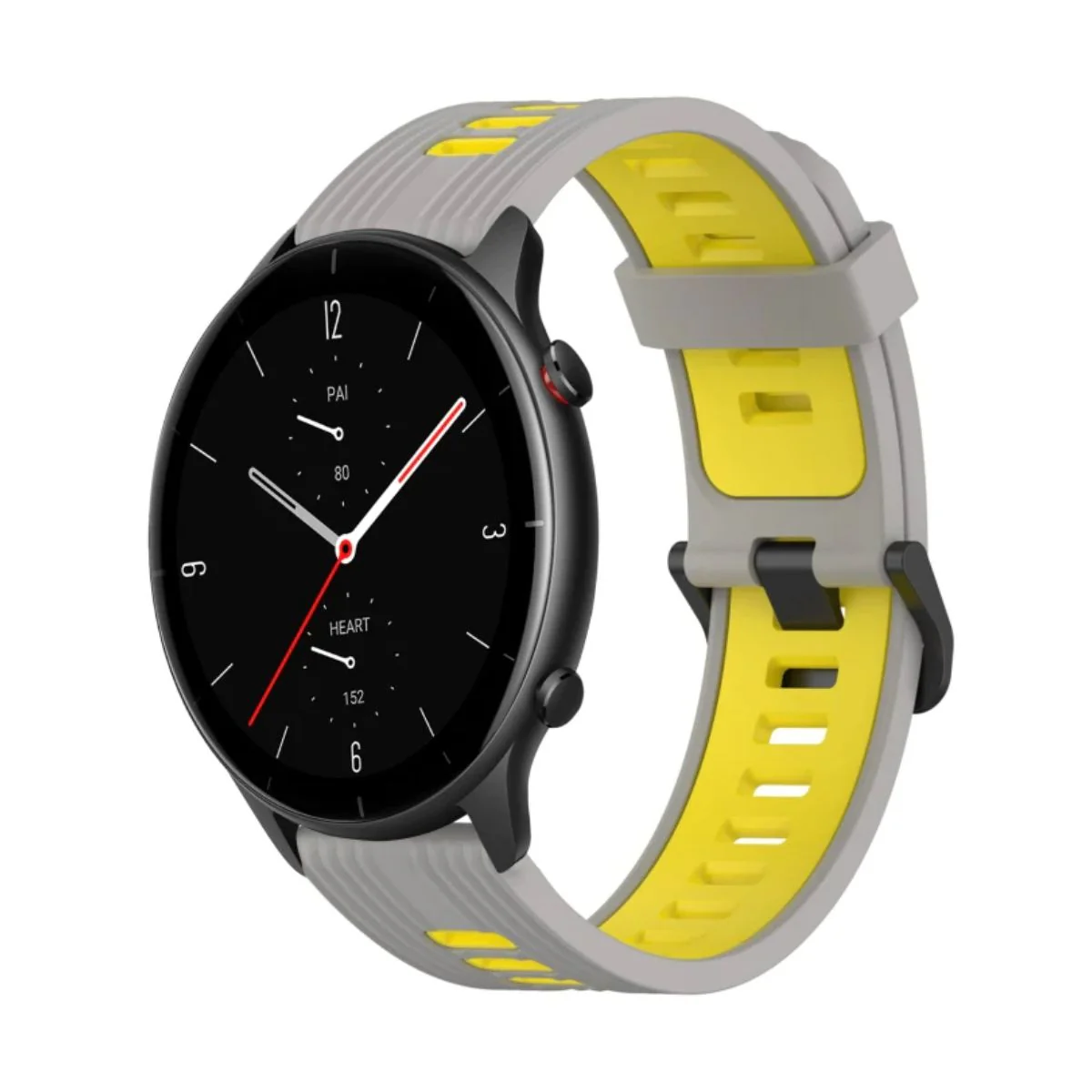 Grey-Yellow Releasable Silicone Strap - 22 MM - Image 2
