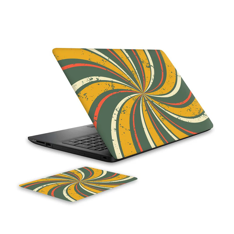Grunge Retro Laptop Skin and Mouse Pad Combo