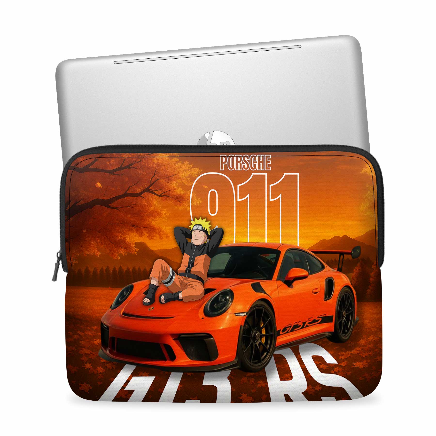 Orange GT3 RS Anime Laptop Sleeve