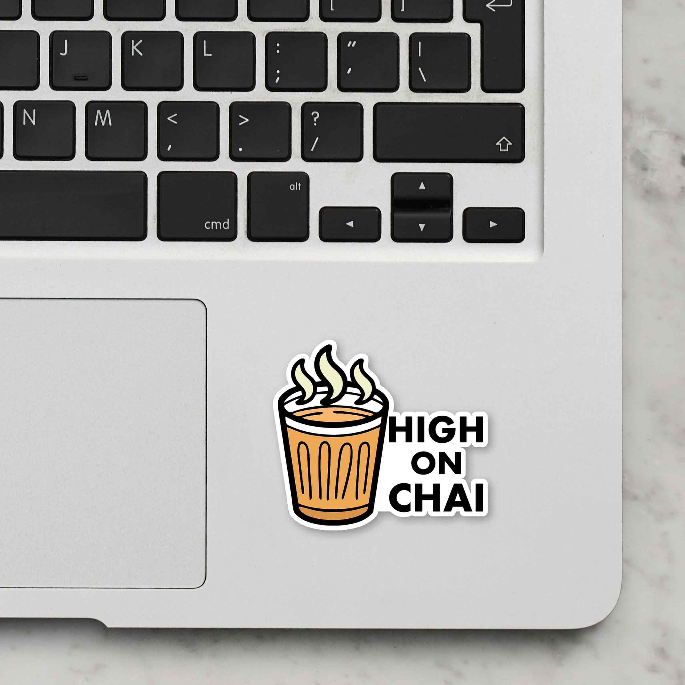 High On Chai Laptop Sticker - Image 2
