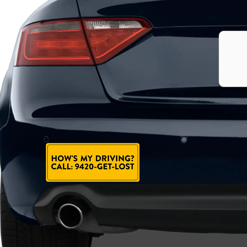 How'S My Driving? Car Bumper Sticker - Image 2