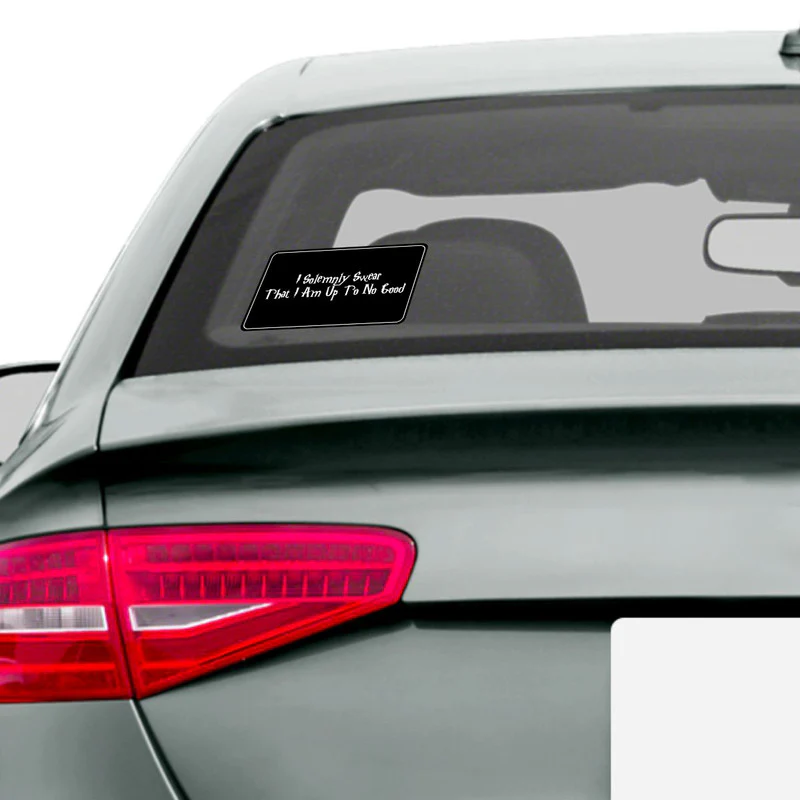 I Am Up To No Good Car Sticker - Image 2