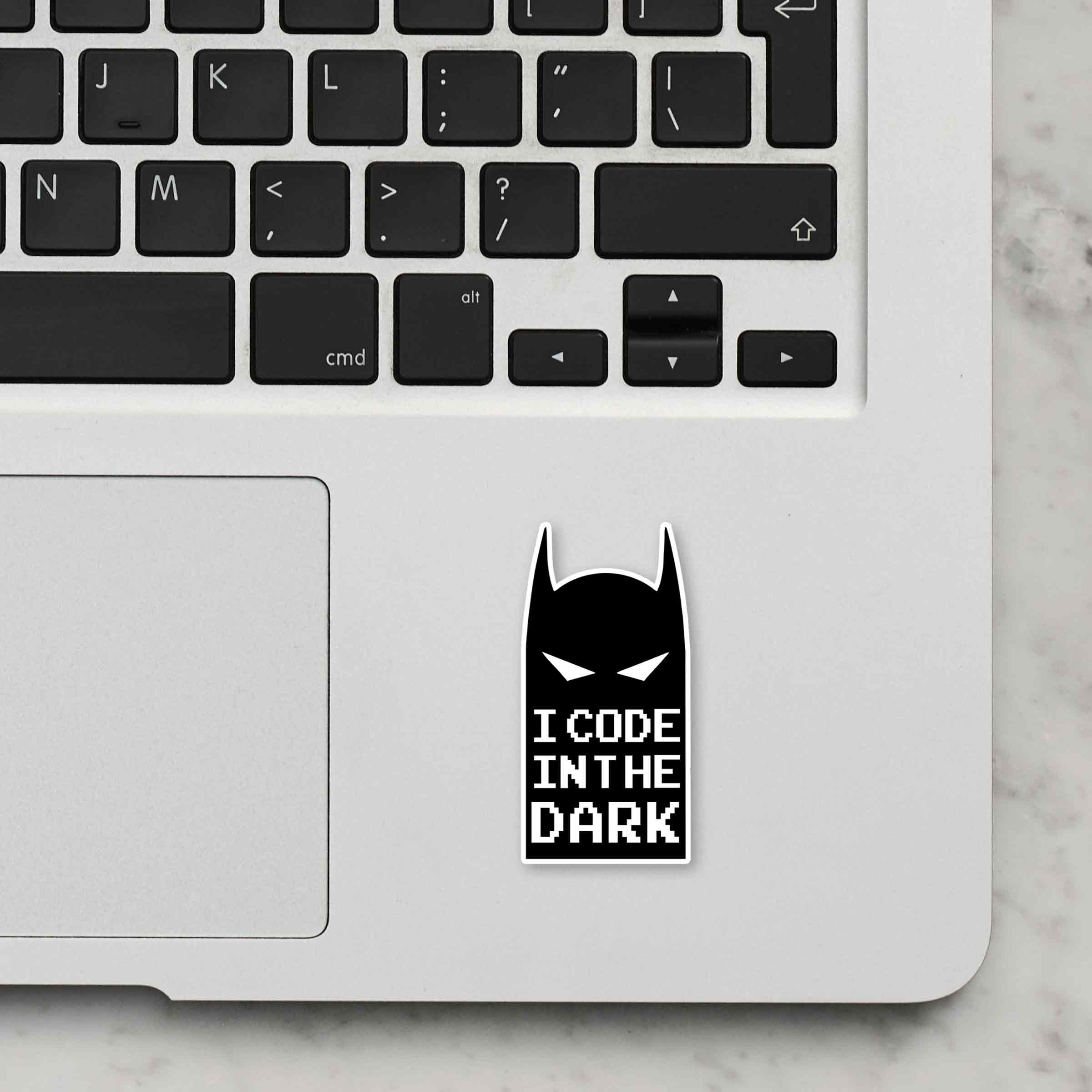 I Code In The Dark Laptop Sticker - Image 2