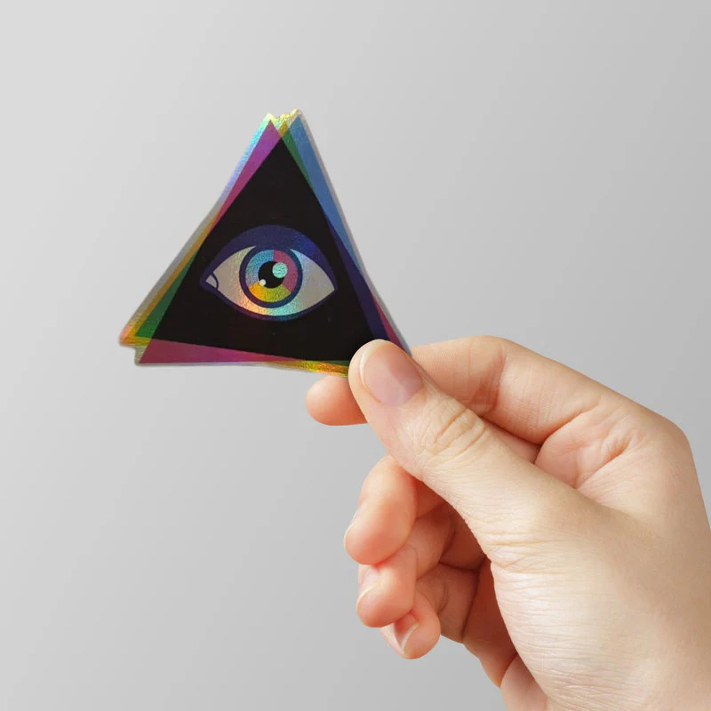 Illuminati Psych Holographic Laptop Sticker