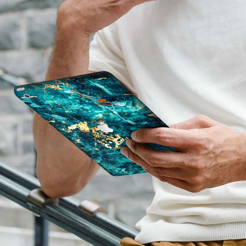 IPad Skin Blue Gold Marble - Image 2