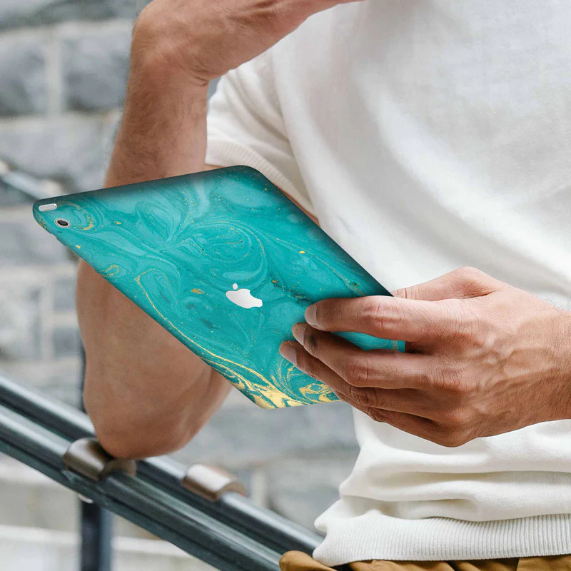 IPad Skin Green Gold Marble - Image 2