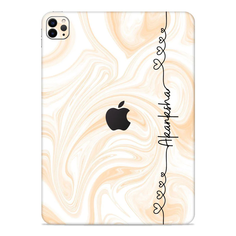 IPad Skin Liquid Peach - Custom Name