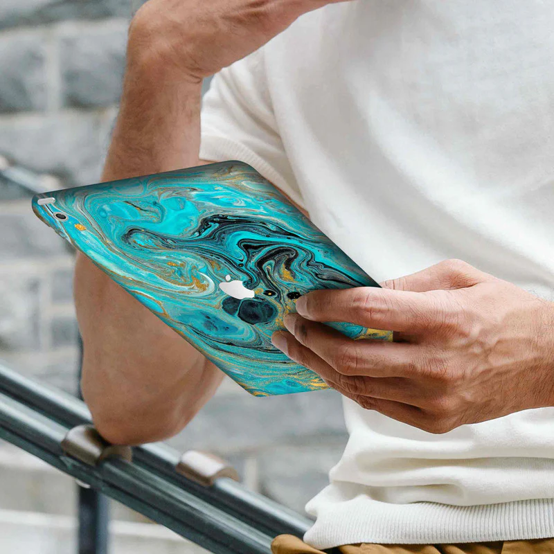IPad Skin Blue Gold - Image 2