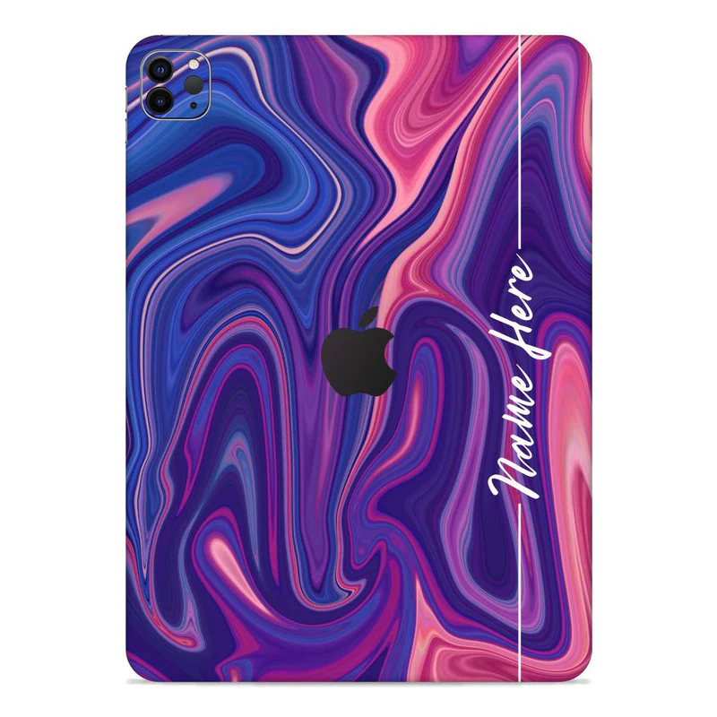 IPad Skin Liquid Purple - Custom Name