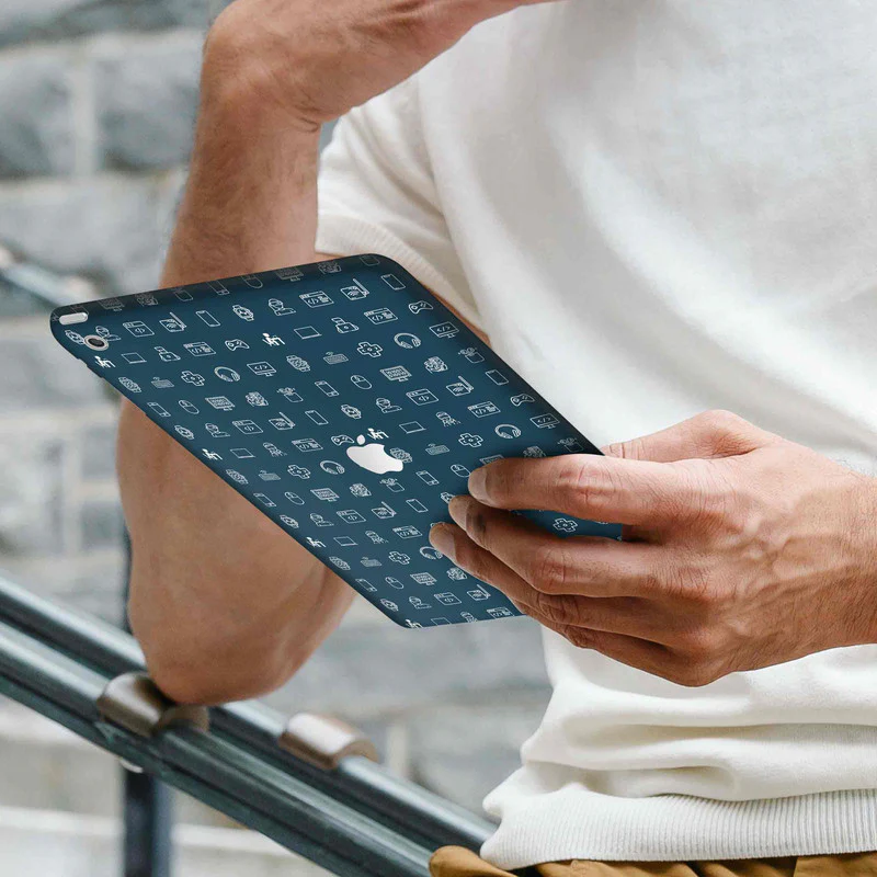 IPad Skin Tech Icons Dark Blue - Image 2