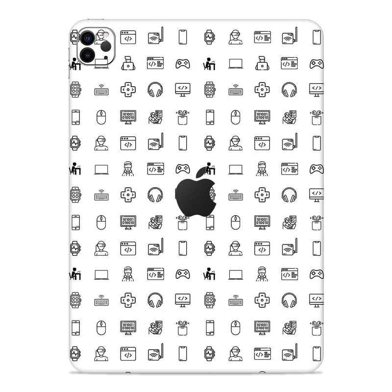 IPad Skin Tech Icons White