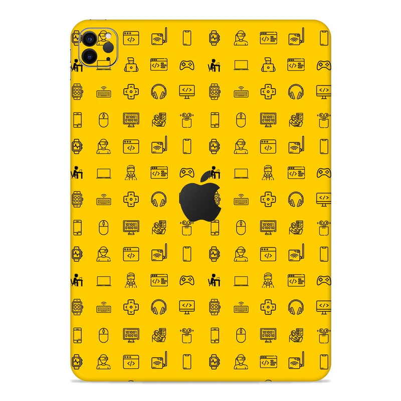 IPad Skin Tech Icons Yellow
