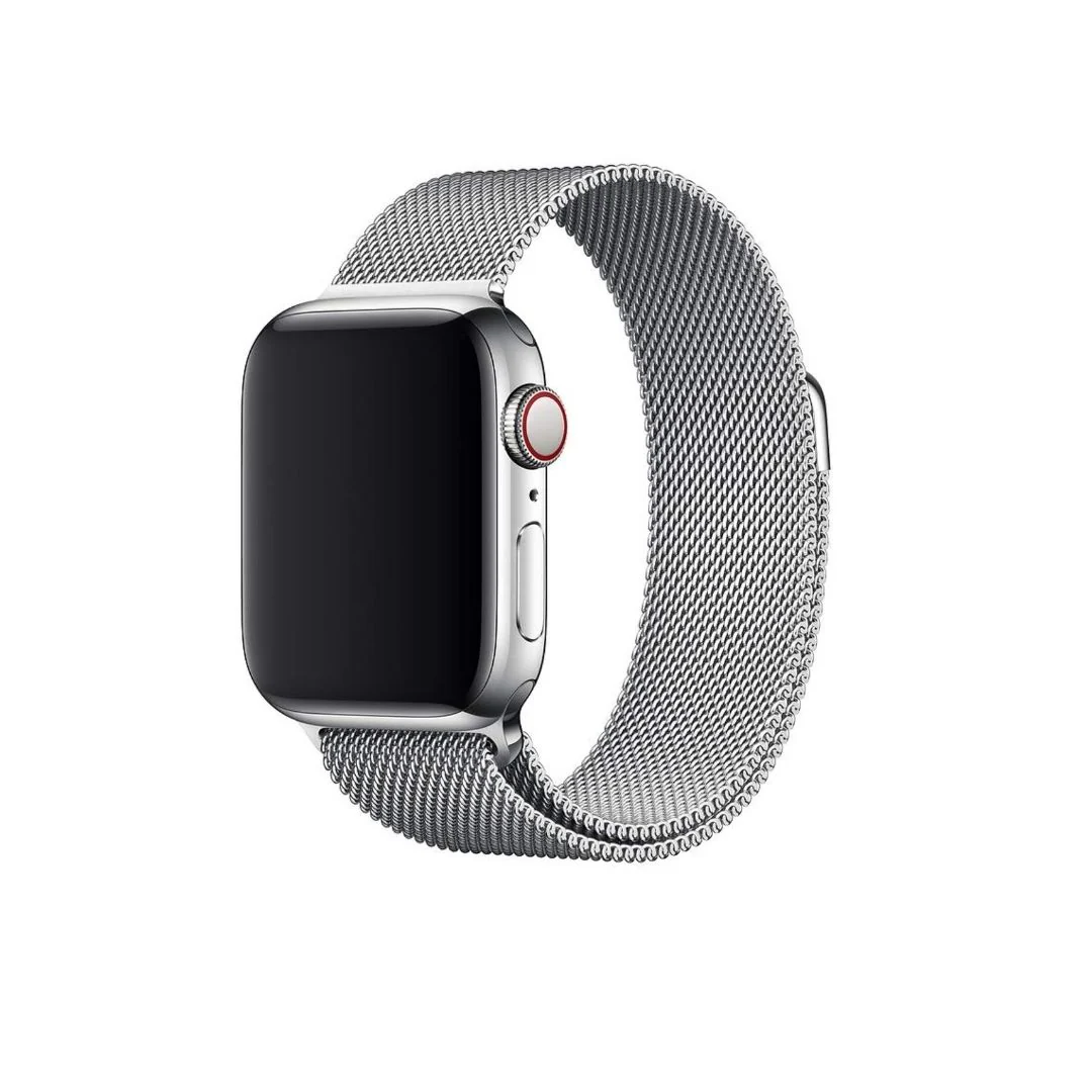 Apple Watch Melanese Mesh Strap Silver - 42/44/45/49 MM - Image 3