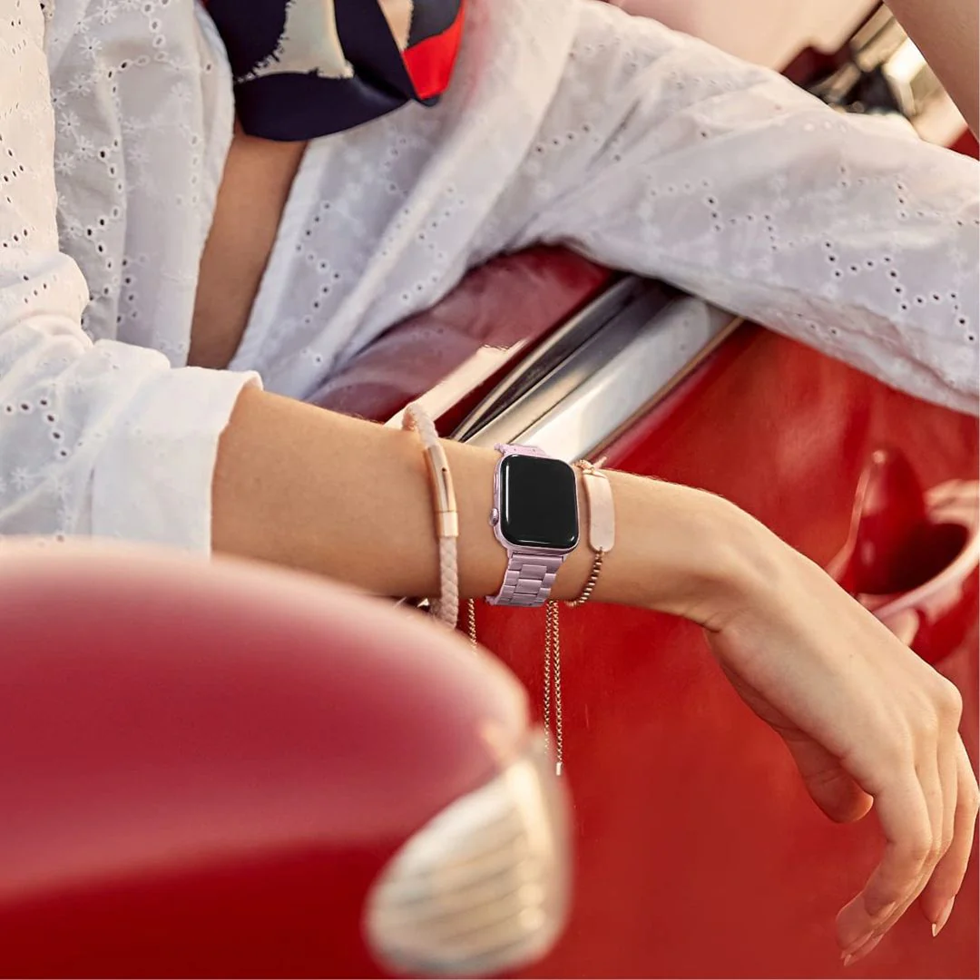 Apple Watch Stainless Steel Strap Pink - 38/40/41 MM - Image 3