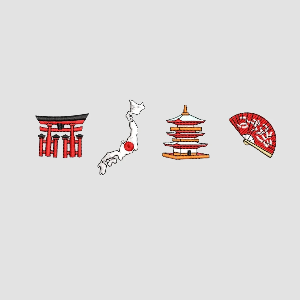 Japan Embroidered White Oversize T-Shirt - Image 2