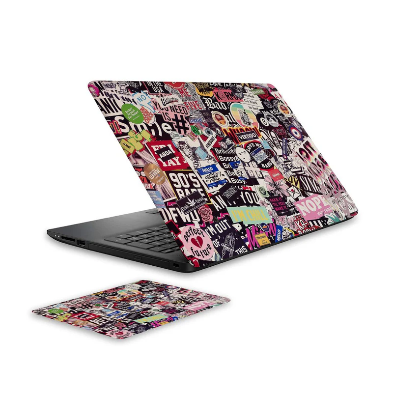 Junkyard stickers Laptop Skin and Mouse Pad Combo