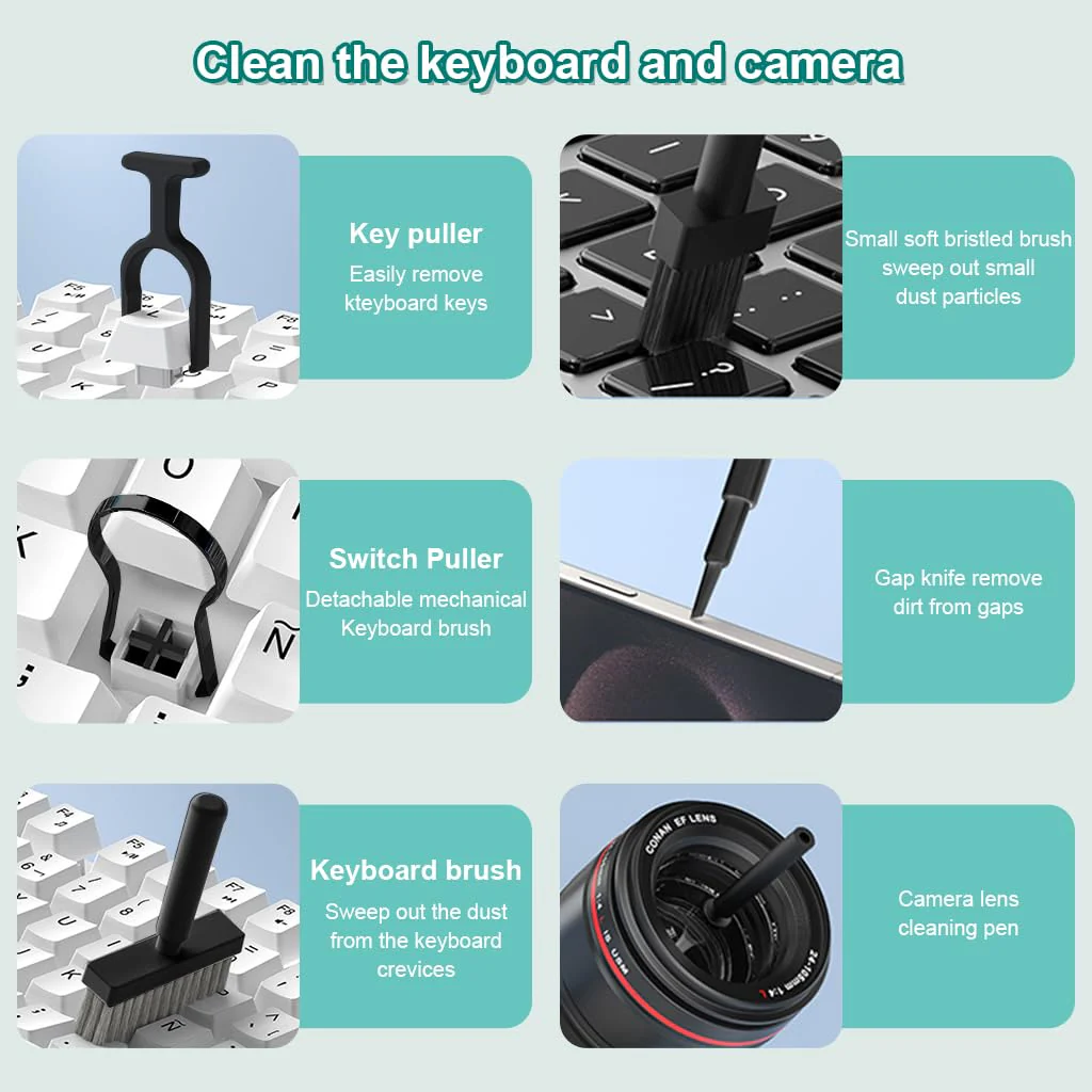 Ergonomic Keyboard Wrist Rest with 22-in-1 Cleaning Kit & Springy Sponge Support for Work and Gaming - Image 8