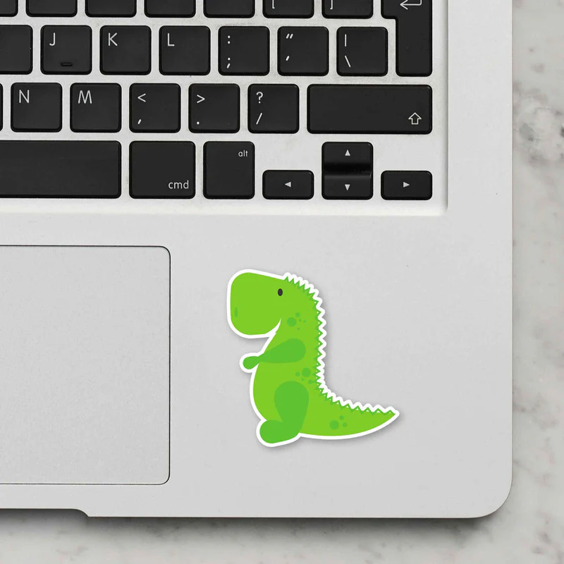 Kid Dino Laptop Sticker - Image 2
