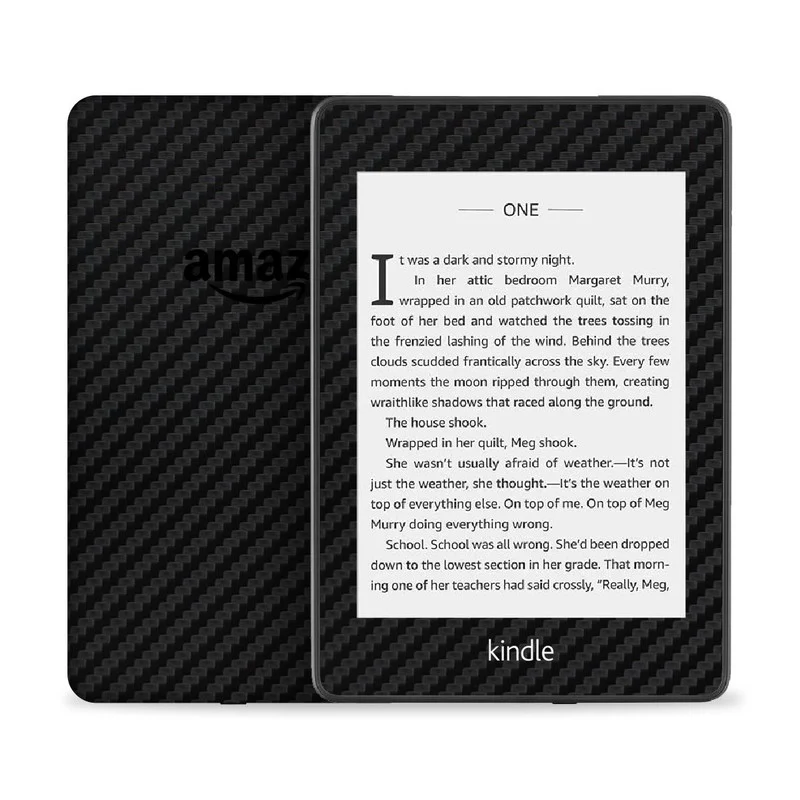 Black Carbon Skin For Kindle
