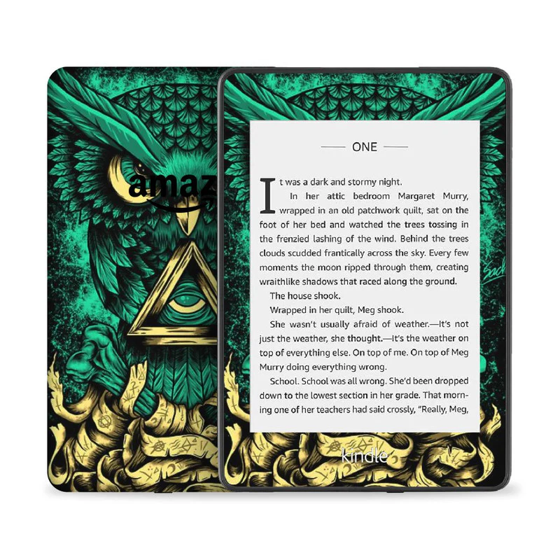 Green Owl Skin For Kindle