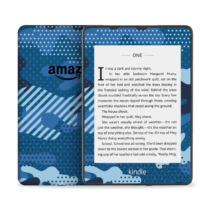 Military Blue Camo Skin For Kindle