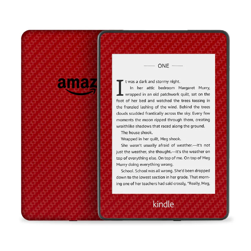 Red Carbon Skin For Kindle