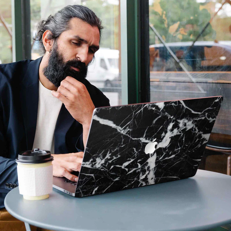 Macbook Black Marble Laptop Skins - Image 3